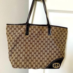 Gucci GG canvas New Britt tote medium